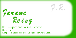 ferenc reisz business card